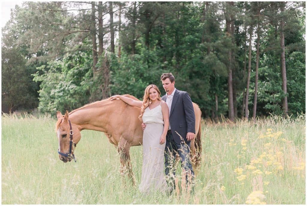 Open field engagement session | Raleigh Wedding Photographer | Ashlynn Miller Photography