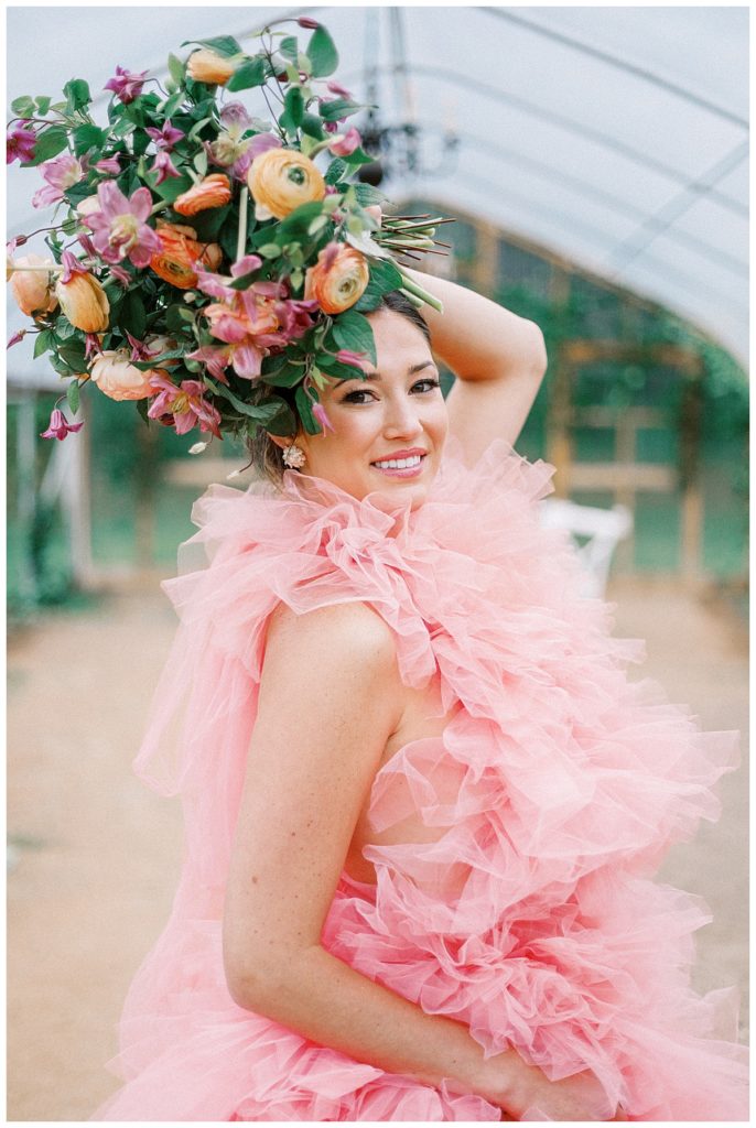Millia London Bridal Gown | Pink Wedding Dress | Ashlynn Miller Photography | Charleston Wedding Photographer | Luxury Film Wedding Photographer | North Carolina Wedding Photographer | South Carolina Wedding Photographer